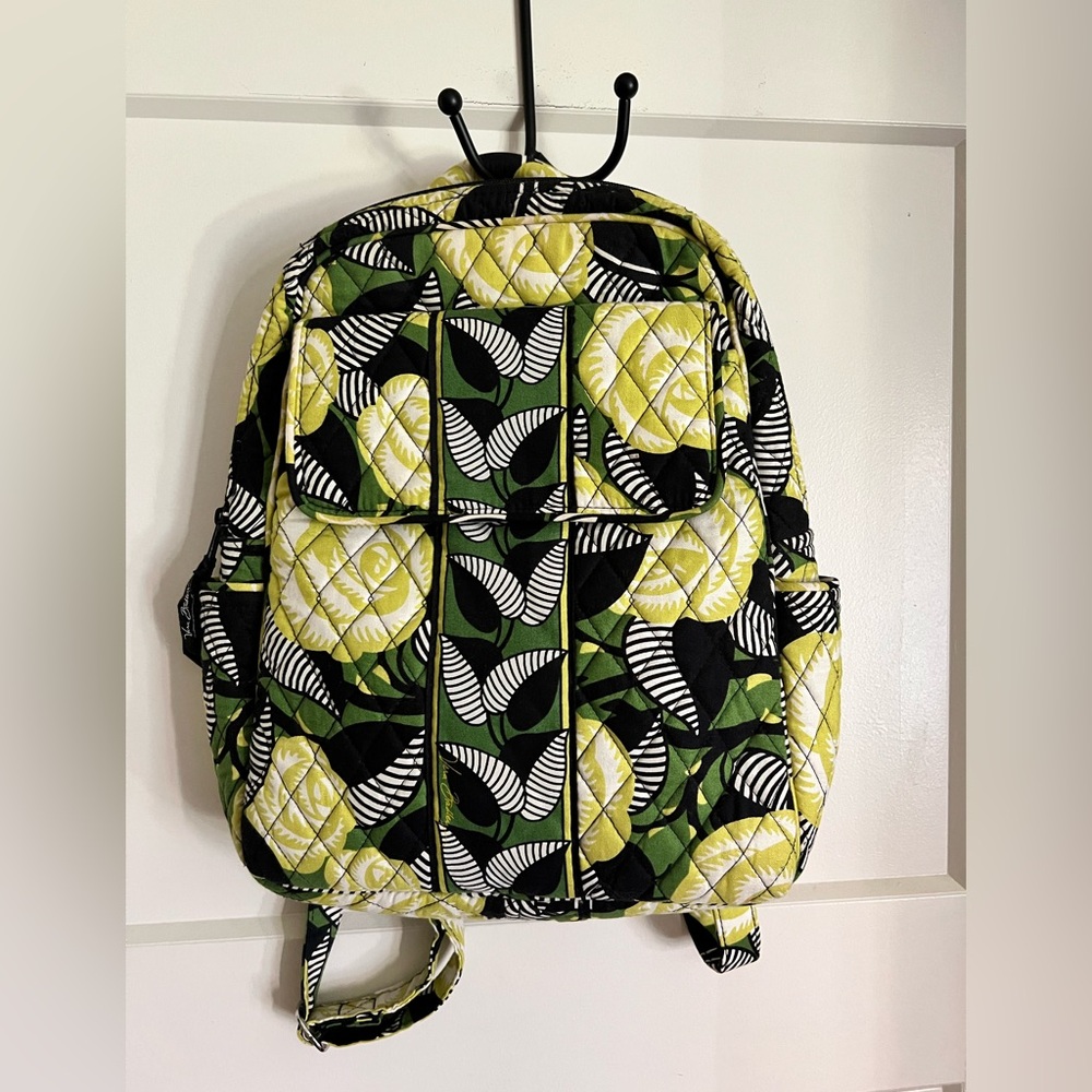 Vera Bradley Backpack Purse in Retired La Neon Rose Pattern